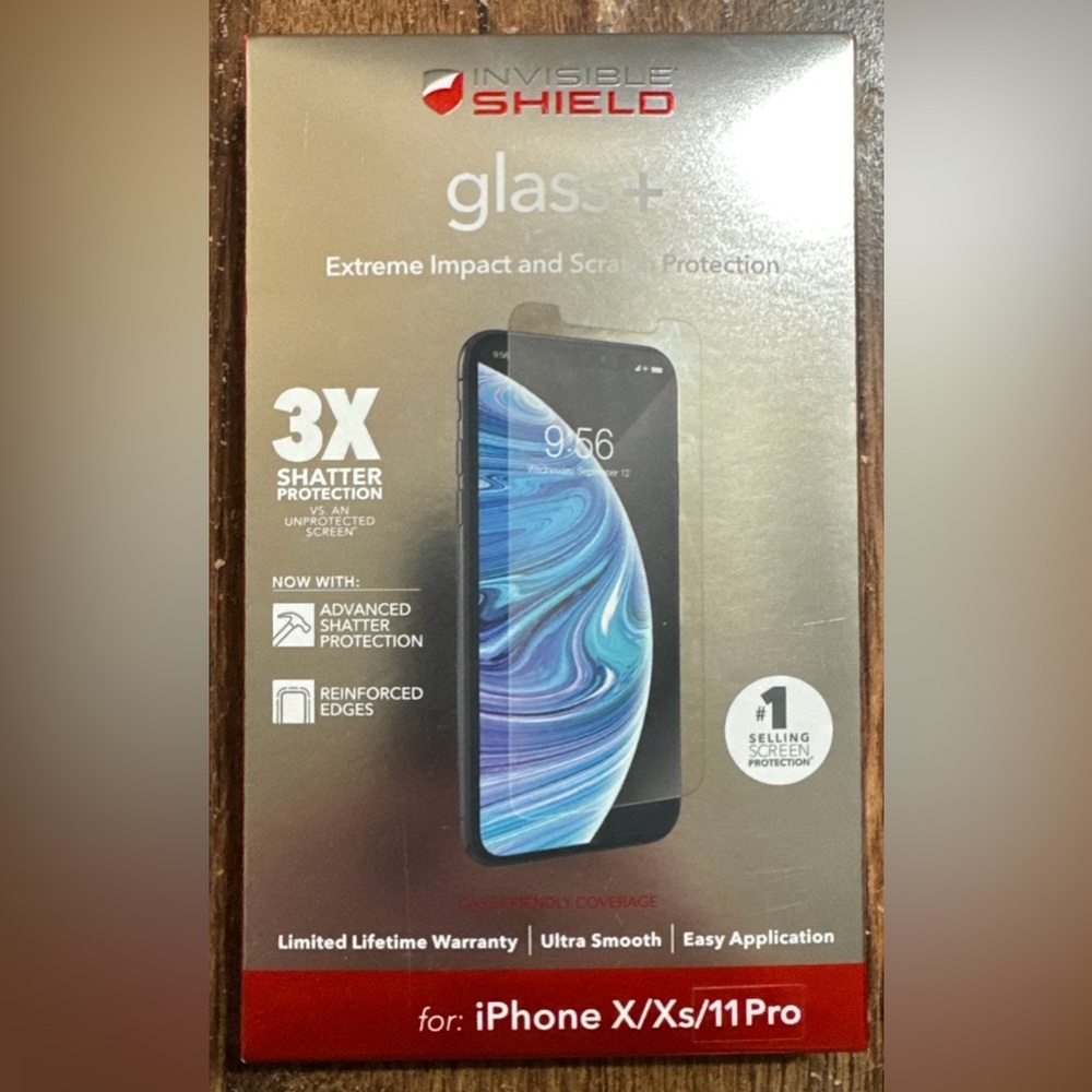 Zag Invisible shield glass + screen protector iPhone X/Xs/11 Pro new